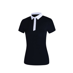 Vêtements pour femmes bleu marine à manches courtes Polo Golf T Shirt Plain Good Quality Quick Dry Cotton Soft - Product Image 4