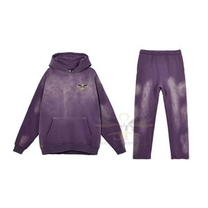 Survêtements délavés à l'acide de haute qualité avec impression de logo personnalisée pour hommes survêtements délavés à l'acide respirants à séchage rapide - Product Image 4