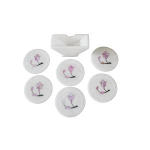 Coasters <b>White</b> Marble With Brass Holder For <b>Kitchen</b> & Tabletop Table Decoration Best Quality Home <b>Accessories</b> Made India - Product Image 2