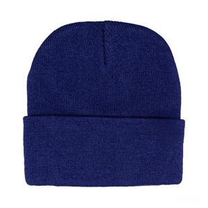 Gorro acrílico sólido liso patrón de punto cómodo Unisex al aire libre invierno elegante moda cálida con logotipo de etiqueta tejida - Product Image 3