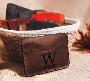 Cartera Delgada de Cuero Personalizada, Tarjetero Minimalista Hecho a Mano - Product Image 4