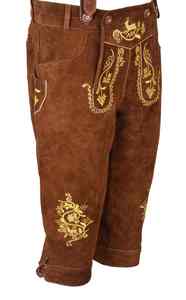 กางเกงขาสั้นหนังวัวสไตล์บาวาเรียปักลายสำหรับใส่แสดงในงานเทศกาลเยอรมัน - Product Image 3