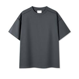 Camiseta de Manga Corta con Cuello Alto, Corte Regular, Primavera/Verano 2025, Elegante, Informal, Color Sólido, Tela de Chifón, No Tejida, Ecológica - Product Image 3