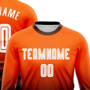 Camiseta de Fútbol de Manga Larga con Degradado, Camiseta Deportiva Transpirable de Secado Rápido, Uniforme de Entrenamiento Atlético para Equipos Masculinos - Product Image 4