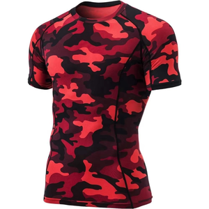 บริการ ODM คุณภาพสูง เสื้อรัดกล้ามเนื้อออกกำลังกายแบบสั่งทำพิเศษสำหรับผู้ชาย แขนยาว ผ้ายืดสแปนเด็กซ์/โพลีเอสเตอร์ พิมพ์ลายดิจิทัล - Product Image 1