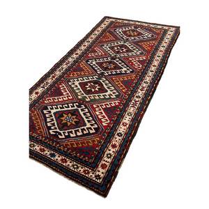 Alfombras de Lana Anudadas a Mano Aalam, Diseño Geométrico Abstracto Rojo y Naranja, Rectangulares de 9x12, para Pasillo, Dormitorio, Paem-276 - Product Image 2