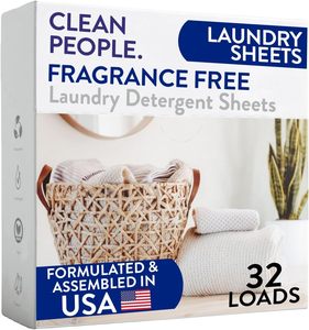 Feuilles de lessive sans parfum The Clean People, lot de 32 - Product Image 1