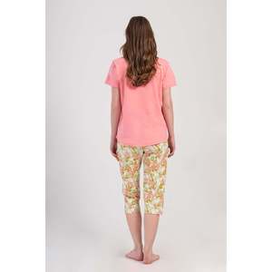 Conjunto de Pantalones Capri y Top de Cuello Redondo KADIN P.SUPREM O YAKA KISA KOL ETEGI OVAL - COTTONPINK - COTTONPINK - Product Image 4