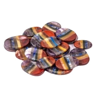 SIETE CHAKRA Calidad Premium Cristal Preocupación Piedra Feng Shui Estilo Piedra preciosa tallada para aliviar el estrés Decoración del hogar Pulgar curativo - Product Image 1