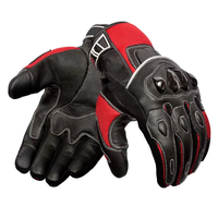 Gants de moto en cuir pour hommes, personnalisés, décontractés, sportifs, coupe-vent, compatibles écran tactile, haute qualité, à doigts complets, quatre couleurs