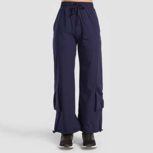 Play-Off Navy <b>Trousers</b>-Oversized Cargo Pants with Breathable <b>Elastic</b> <b>Waist</b> XL Size Colored Wash Harem Style Options - Product Image 2