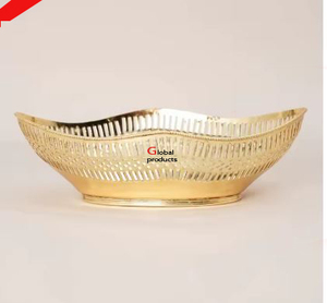 ชามเสิร์ฟผลไม้ทำจากเหล็กสแตนเลสสีทองสำหรับร้านอาหารของโรงแรมและบาร์ - Product Image 1
