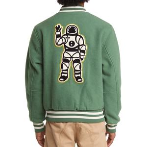 2024 OEM venta al por mayor logotipo personalizado bordado Vintage chaqueta de cuero de manga Varsity chaqueta para hombres - Product Image 5