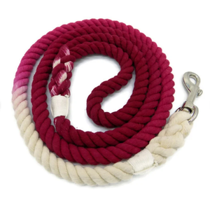Laisse de chien en corde de 5 pieds Ombre tressée 100% coton multicolore - Product Image 4