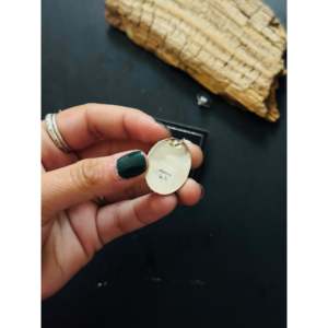 Navajo Handmade White Buffalo & <b>Sterling</b> <b>Silver</b> <b>Stud</b> Earrings Bezel Setting Inlay - Product Image 5