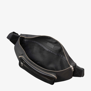 Nouvelle sacoche de ceinture élégante en cuir PU noir pour hommes avec fermetures éclair étanches, sacoche de ceinture pour hommes - Product Image 4