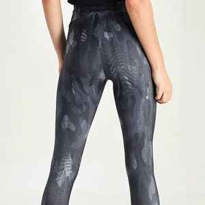 Mallas de Yoga de LICRA para mujer de la mejor calidad, transpirables, de cintura media, de talla grande XL, estampado sólido, precio razonable personalizado - Product Image 4