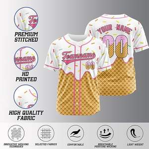 Uniforme de Béisbol de Manga Corta de Fabricación Profesional, Ropa Deportiva para Equipos, Uniforme de Béisbol Cómodo de Corte Regular - Product Image 3