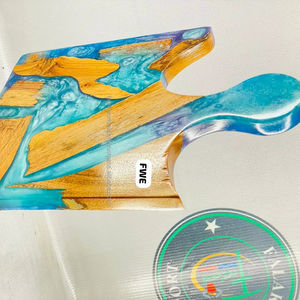 Nueva Tabla de charcutería de madera maciza de Acacia con resina epoxi para picar y servir de Falak World Export - Product Image 1