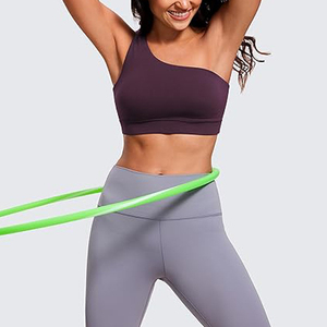 Women <b>One</b> Shoulder Asymmetrical Neck Seamless High Support Solid Color Sports Bra Yoga <b>Top</b> Spandex Polyester Anti-Bacterial - Product Image 2