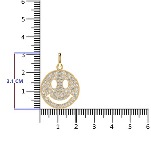 Collar con Colgante de Cara Sonriente de Diamante Cultivado en Laboratorio con Certificación IGI de Edición Limitada, Oro de 14k, Joyería Fina de Moda al Mejor Precio - Product Image 5