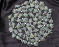 Collier et pendentifs en prénite, bijoux et accessoires de mode, designs chics, cristal pour femmes, argent allemand, prix de gros