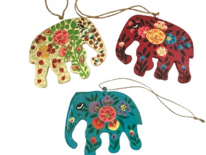 Adornos de papel maché de Cachemira elegantes, decoración artesanal de 8 cm para tu espacio - Product Image 5
