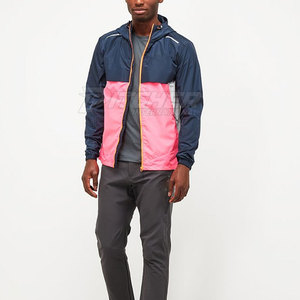 Chaqueta cortavientos con capucha para hombre con estilo con logotipo frontal de tela impermeable para ropa informal de viaje y actividades diarias de invierno - Product Image 2