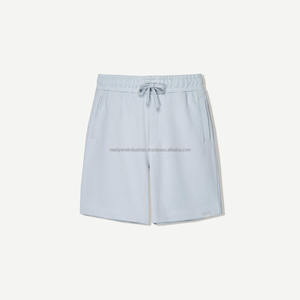 Venta al por mayor de moda de diseño impreso logotipo elástico cintura cuerda pantalones cortos dobladillo bolsillos laterales algodón Spandex pantalones cortos hombres - Product Image 5