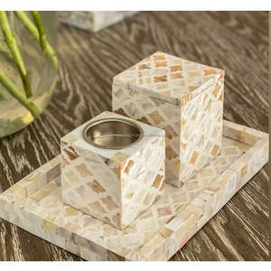 ศิลปะอินเดียแม่มุกฝัง Bakhoor Burner สําหรับตกแต่งผู้ถือแม่มุก MADKHAN ธูป Burner โดยหัตถกรรมหรูหรา - Product Image 2