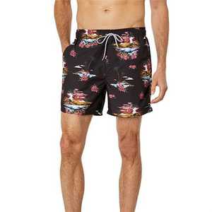 Logo personnalisé hommes été couleur unie maillots de bain maillots de bain en gros polyester tronc hommes shorts de bain 100% - Product Image 1