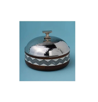 Cazuela de madera con incrustaciones de perlas para madre, calentador de alimentos de acero inoxidable, juegos de utensilios de cocina