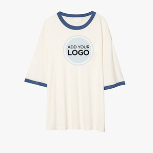 เสื้อยืดผู้ชายทรงหลวม เสื้อยืดแขนสั้นเนื้อหนาทรงหลวม พิมพ์โลโก้ตามสั่ง - Product Image 5