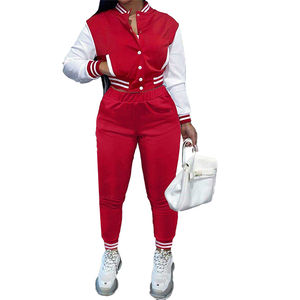 Ensembles de vestes universitaires pour femmes, haut confortable, uniformes de baseball tendance, survêtement universitaire, ensemble d'hiver personnalisé pour femmes en grande taille - Product Image 2