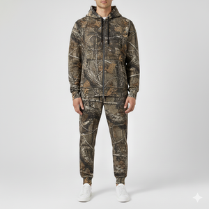 Survêtements imprimés personnalisés avec strass, jogging élastique à capuche délavé à l'acide avec cordon de serrage, survêtement d'hiver en polaire lourde et décontracté - Product Image 2