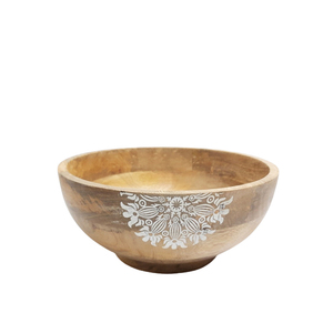 Vente chaude Cuisine Et Table Top Bol Rond En Bois Brun Antique Fini Pour La Décoration Saladier - Product Image 1