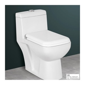 WC monobloc Royal Crystal en céramique haute brillance avec abattant à fermeture douce – Sanitaire moderne pour salle de bain - Product Image 3