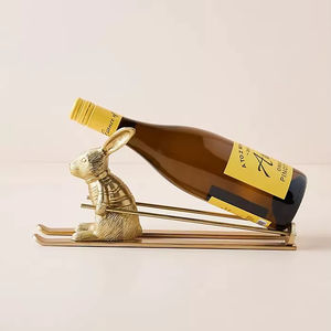 Porte-bouteilles de table vintage en aluminium plaqué or, écologique, pour fêtes, seaux à glace, bacs à boissons 3L - Product Image 1