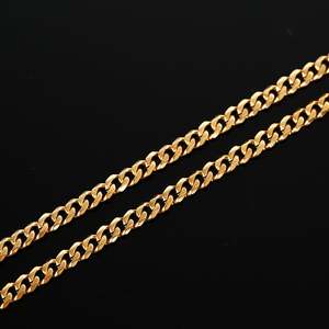 Jeulia Gold Plated <b>Titanium</b> Steel Men's Link <b>Chain</b> Necklace with Zircon - Product Image 5