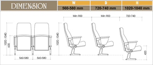 Fabricant de chaises d'auditorium pour projets OEM de sièges de théâtre sur mesure et fourniture en gros - Product Image 6