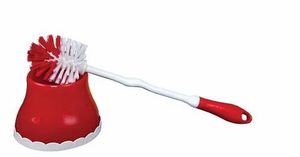 Brosse de toilette ronde Home Pro avec conteneur, poils moyens en PVC, manche en plastique, nettoyage en profondeur, outil d'hygiène pour salle de bain - Product Image 2