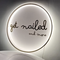 Enseigne néon LED personnalisée en acrylique, panneau néon transparent, enseigne lumineuse avec logo pour la décoration murale de bars et de magasins, prise en charge OEM ODM