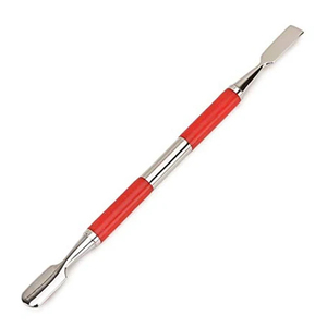 Pousse-cuticules en acier inoxydable double face pour manucure et pédicure, à bord incurvé - Product Image 1