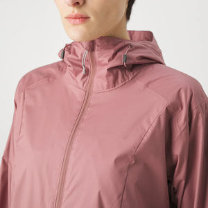 Veste coupe-vent femme haute qualité 100% Nylon léger pleine fermeture éclair tissu satiné imperméable exclusif pour les femmes porter - Product Image 5