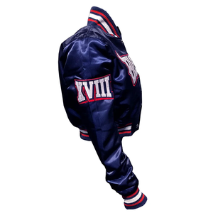 Chaqueta Bomber Corta de Lona Bordada Personalizada al por Mayor para Hombre, Talla Grande, Informal, Impermeable, Cortavientos, con Cierre Frontal - Product Image 3