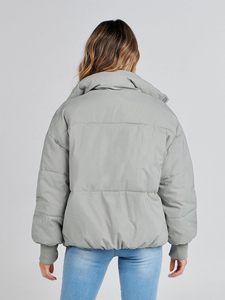 Abrigos de piel con capucha y Cuello de piel hinchado, chaqueta acolchada, chaquetas de plumón de pato blanco a la moda para mujer, abrigo holgado de invierno para mujer - Product Image 2