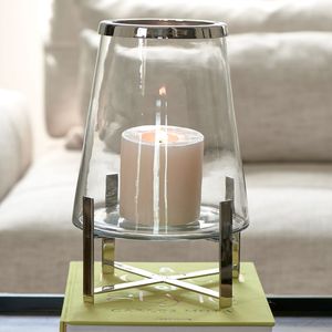 Premium Quality Glass <b>Candle</b> Lantern Holder for Wedding Decoration Silver <b>Pillar</b> Handmade <b>Candle</b> Holder Stands for Sale - Product Image 1