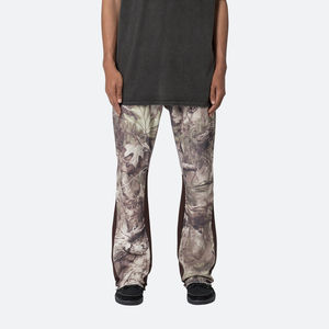 Pantalons de survêtement en coton pour homme, imprimés, style vintage, décontractés, respirants, avec taille élastique et plusieurs poches - Product Image 1