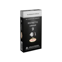 Ristretto 10, 50% Arábica, 50% Robusta, Mezcla de Café Molido Intenso con Canela y Crema Especiada, Compatible con Cápsulas de Aluminio