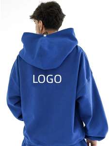 Sudadera con capucha y cremallera personalizada, ropa de calle de gran tamaño, chándal recortado cuadrado, conjunto de 2 piezas, chándal para hombre, conjunto de Sudadera con capucha de peso pesado - Product Image 3